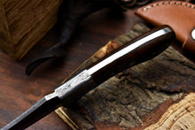 Load image into Gallery viewer, HS-700 Custom Handmade Damascus Steel Skinner Knife - Beautiful Wood Handle
