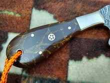 Load image into Gallery viewer, HS-989 COWBOY KNIFE CUSTOM HANDMADE EDC DAMASCUS HUNTING KNIFE
