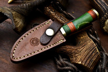 Load image into Gallery viewer, HS-407 | Custom Handmade Awesome Camel Bone Handle Damascus Steel Hunting Knife - Great Price
