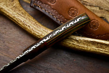 Load image into Gallery viewer, HS-645 Custom Handmade Damascus Hunting Skinning Blade Hunter Camping Full Tang Knife
