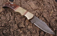 Load image into Gallery viewer, Custom Handmade Damascus Folding-Pocket Knife With Beautiful Handle
