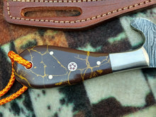 Load image into Gallery viewer, HS-989 COWBOY KNIFE CUSTOM HANDMADE EDC DAMASCUS HUNTING KNIFE
