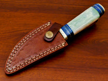 Load image into Gallery viewer, HS-477 8 Inch Custom Handmade Damascus Skinner/Hunting Knife With Camel Bone Handles
