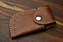 Load image into Gallery viewer, Custom Handmade Damascus Steel Blade Liner-Lock Pocket Folding Knife| HARD WOOD
