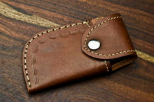 Load image into Gallery viewer, Custom Handmade Damascus Steel Blade Liner-Lock Pocket Folding Knife| HARD WOOD
