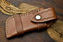 Load image into Gallery viewer, Custom Handmade Damascus Steel Blade Liner-Lock Pocket Folding Knife| Ram Horn
