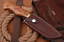Load image into Gallery viewer, HS-428 | Custom Handmade Damascus Steel Hunting Knife - Beautiful Wood Handle
