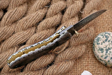 Load image into Gallery viewer, Custom Handmade Damascus Folding-Pocket Knife With Full Damascus Handle
