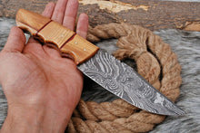 Load image into Gallery viewer, HS-505 Custom Handmade Damascus Skinner/Hunting Knife With Wood Handle
