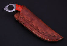 Load image into Gallery viewer, HS-537 Custom Handmade Damascus Hunting/Skinner Knife With Colored Bone Handle
