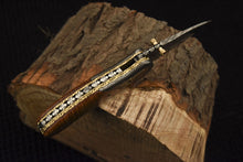 Load image into Gallery viewer, Custom Handmade Damascus Folding/Pocket Knife With Wood Handle
