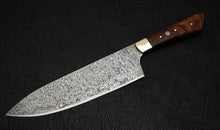 Load image into Gallery viewer, HS-298  Custom Handmade Damascus Kitchen/Chef Knife - Wood Handle - Best Price
