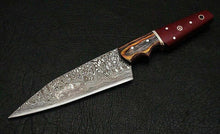 Load image into Gallery viewer, HS-452  Custom Handmade Damascus Kitchen/Chef Knife - Hard Wood Handle - Best Price
