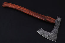 Load image into Gallery viewer, HS-1073 | Custom Handmade Damascus Steel Hand Forged Axe With Rose Wood
