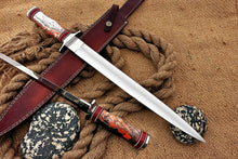 Load image into Gallery viewer, HS-1099 | Custom Handmade Steel D2 Fighter Hunting Combat Mini Sword knife With Resin Handle
