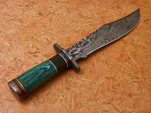 Load image into Gallery viewer, HS-350 | Custom Handmade Damascus Hunting / Bowie Knife With Hard Wood Handle
