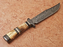 Load image into Gallery viewer, HS-348 | Custom Handmade Damascus Hunting /Bowie Knife With Bone Handle
