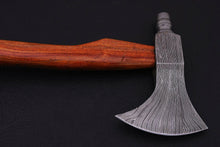 Load image into Gallery viewer, HS-1075 | Custom Handmade Damascus Hand Forged Tomahawk axe With Rose Wood
