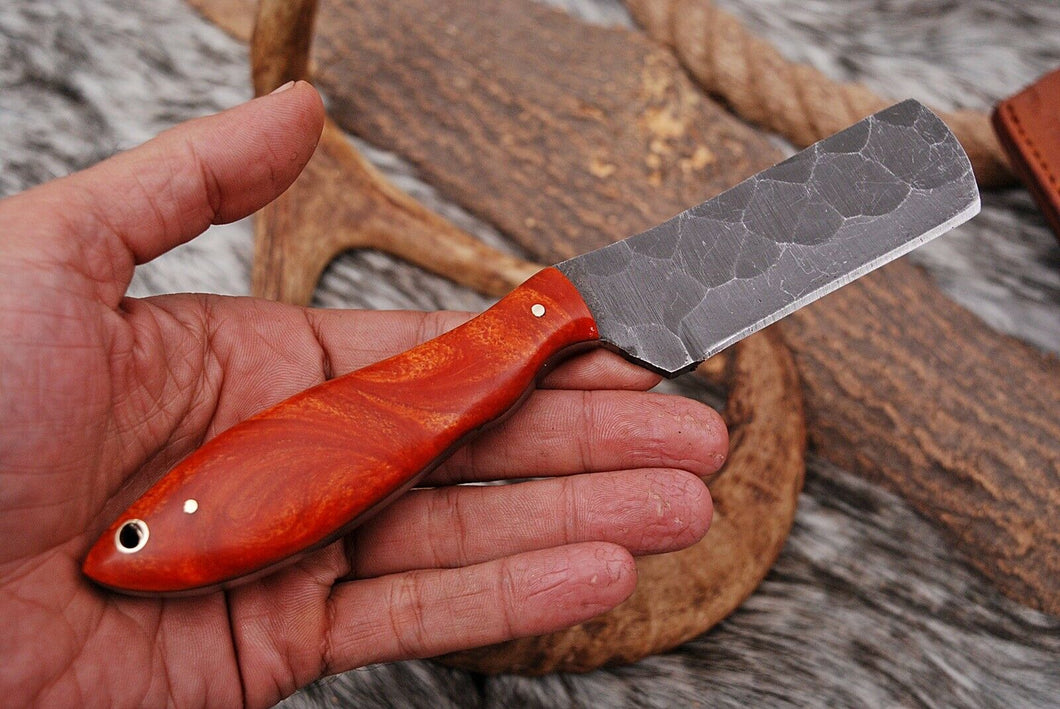 HS-1003 | Custom Handmade High Carbon Steel Skinner/Bull Cutter Knife With Resin Handle