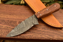 Load image into Gallery viewer, HS-828 Custom Handmade Damascus Skinner Knife With Pure Wood Handle
