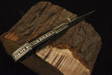 Load image into Gallery viewer, Custom Handmade Damascus Folding/Pocket Knife With Buffalo hHorn Handle
