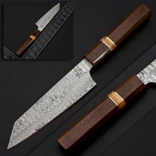 Load image into Gallery viewer, HS-257 Custom Hand Forged 13&quot; Damascus Steel Hidden Tang Chef Knife
