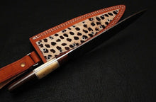 Load image into Gallery viewer, HS-288  Custom Handmade Damascus Kitchen/Chef Knife - Bone+Wood Handle - Best Price
