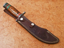 Load image into Gallery viewer, HS-346 | Custom Handmade Damascus Hunting Knife With Hard Wood Handle
