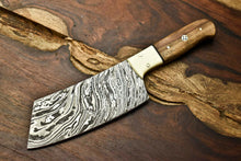 Load image into Gallery viewer, HS-269 Hand Made Damascus Steel Blade Chopper Cleaver Knife Full Tang Knife | Hard Wood
