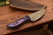 Load image into Gallery viewer, HS-829 Custom Handmade Damascus Skinner Knife With Hard Wood Handle
