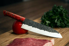 Load image into Gallery viewer, HS-260 Custom Handmade Japanese Steel Kitchen Chef knife With leather sheath razor shar
