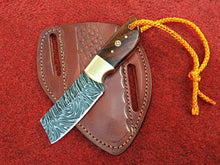 Load image into Gallery viewer, HS-991 Custom Handmade Knife Cowboy Brass Bolster Forged Damascus Steel
