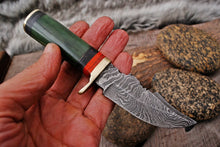 Load image into Gallery viewer, HS-791 Custom Handmade Damascus Skinner/Hunting Knife With Camel Bone Handle
