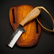 Load image into Gallery viewer, HS-963 '' Custom Hand Forged 6.5" Carbon Steel Full Tang Cowboy Bull Cutter Knife
