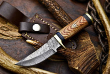 Load image into Gallery viewer, HS-717 Custom Handmade Awesome Wood Handle Damascus Steel Skinner Knife - Best Price
