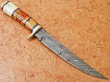 Load image into Gallery viewer, HS-548 Custom Handmade Damascus Hunting Fillet Knife With Hard Wood Handle
