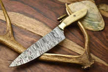 Load image into Gallery viewer, HS-265 Hand Made Damascus Steel Blade Chef Kitchen Full Tang Knife | CAMEL BONE Best gift for mom
