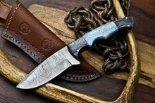 Load image into Gallery viewer, HS-644 Custom Handmade Damascus Hunting Skinning Blade Hunter Camping Full Tang Knife
