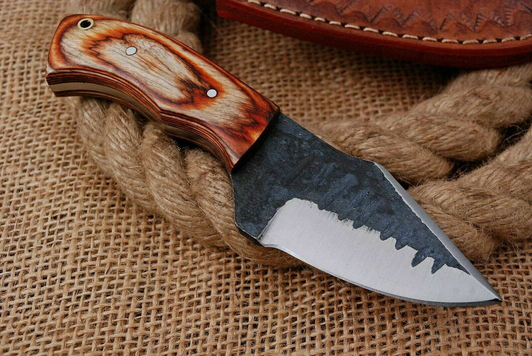 HS-750 6.0'' Custom Handmade High Carbon Mini Skinner Knife With Hard Wood Handle