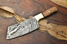 Load image into Gallery viewer, HS-271 Hand Made Damascus Steel Blade Chopper Full Tang Knife | WALNUT WOOD
