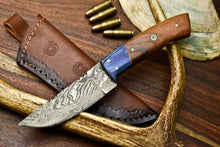 Load image into Gallery viewer, HS-624 Handmade Damascus Skinning Blade Camping Full Tang Knife
