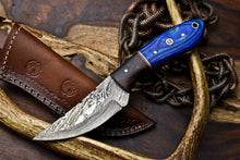 Load image into Gallery viewer, HS-680 Custom Handmade Damascus Steel Skinner Knife - Beautiful Wood Handle
