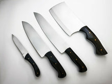 Load image into Gallery viewer, HS-105 &#39;&#39; HANDMADE DAMASCUS STEEL CHEF/ KNIVES SET WITH BUFFALO HORN HANDLE
