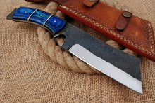 Load image into Gallery viewer, HS-465  Custom Handmade Railroad Steel Cleaver Knife With Hard Resin Handle
