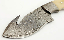 Load image into Gallery viewer, HS-821 Custom Handmade Damascus Skinner Knife With Camel Bone Handle
