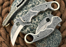 Load image into Gallery viewer, HS Cutlery | Present The Best Custom Hand Engraved Folding-Pocket Knife With Very Good Price
